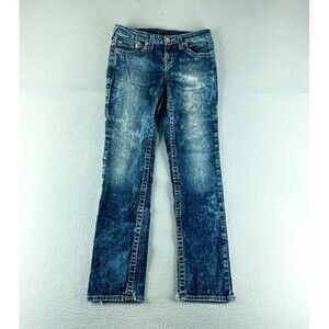 True Religion Girls Blue Tag Size 14 (28x27) Low Rise Slim Acid Wash